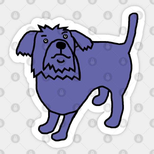 Very Peri the Periwinkle Blue Dog Color of the Year 2022 Sticker by ellenhenryart